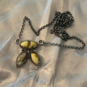 Multistone turquoise sterling silver necklace